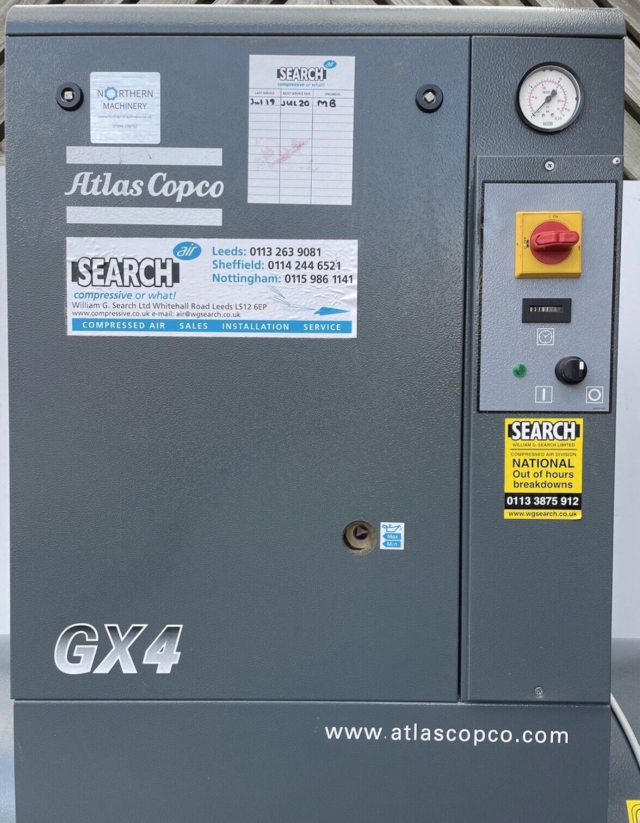 ATLAS COPCO GX4 Rotary Screw Compressor - 200 Litre