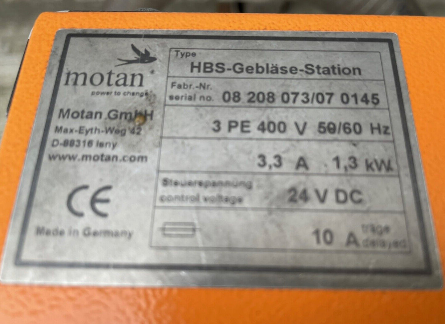 Gardner Denver Vacuum Pump 50 Hz 1.3 kW 2800/min 185-225 V 6.9 A 320-390 V 4.0 A