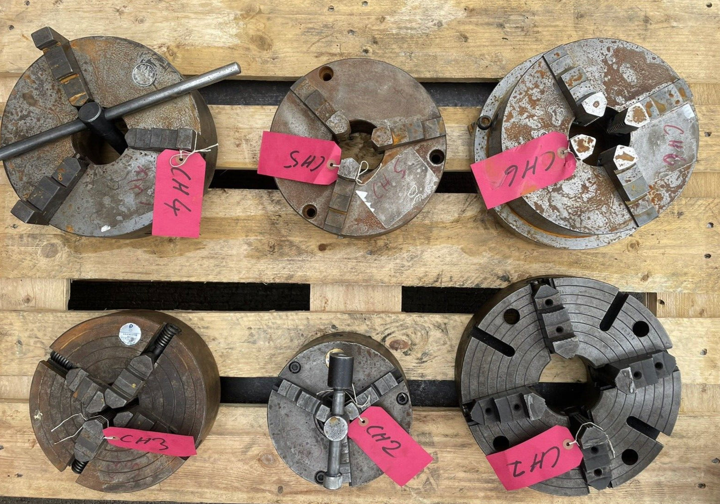 4 Jaw Chuck 10" x 3.5" Mounted on plate - Burnerd Colchester Student Lathe (CH6)