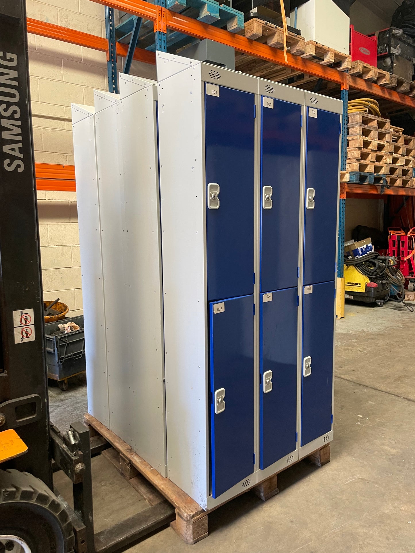 4 & 6 Door Steel Lockers With Keys  -  Cabinet Storage, Gym, School, Office