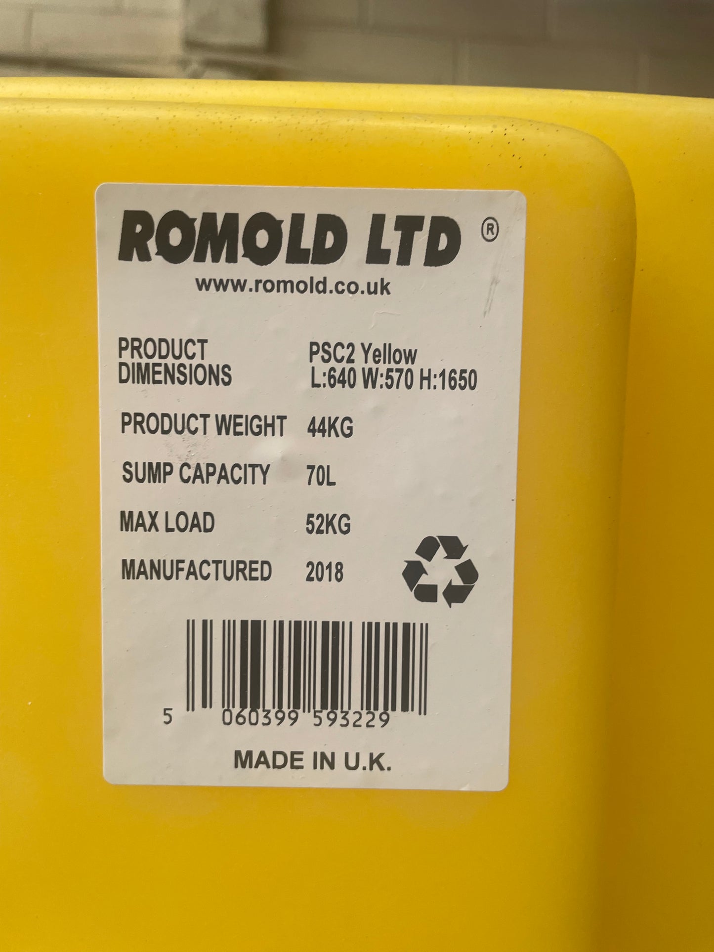Liquid Chemical Hazardous Storage Cabinet COSHH ( BUND 70 L SPILL CAPACITY  )