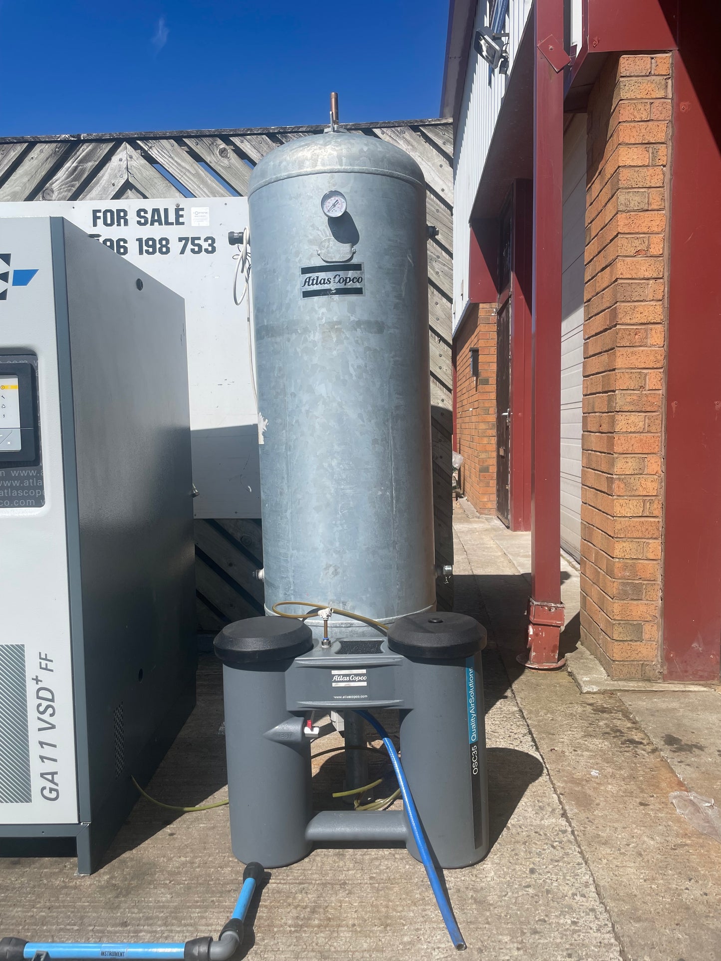 Atlas Copco GA11VSD+FF  Compressor - Atlas Air Receiver - Atlas Air Drier & More