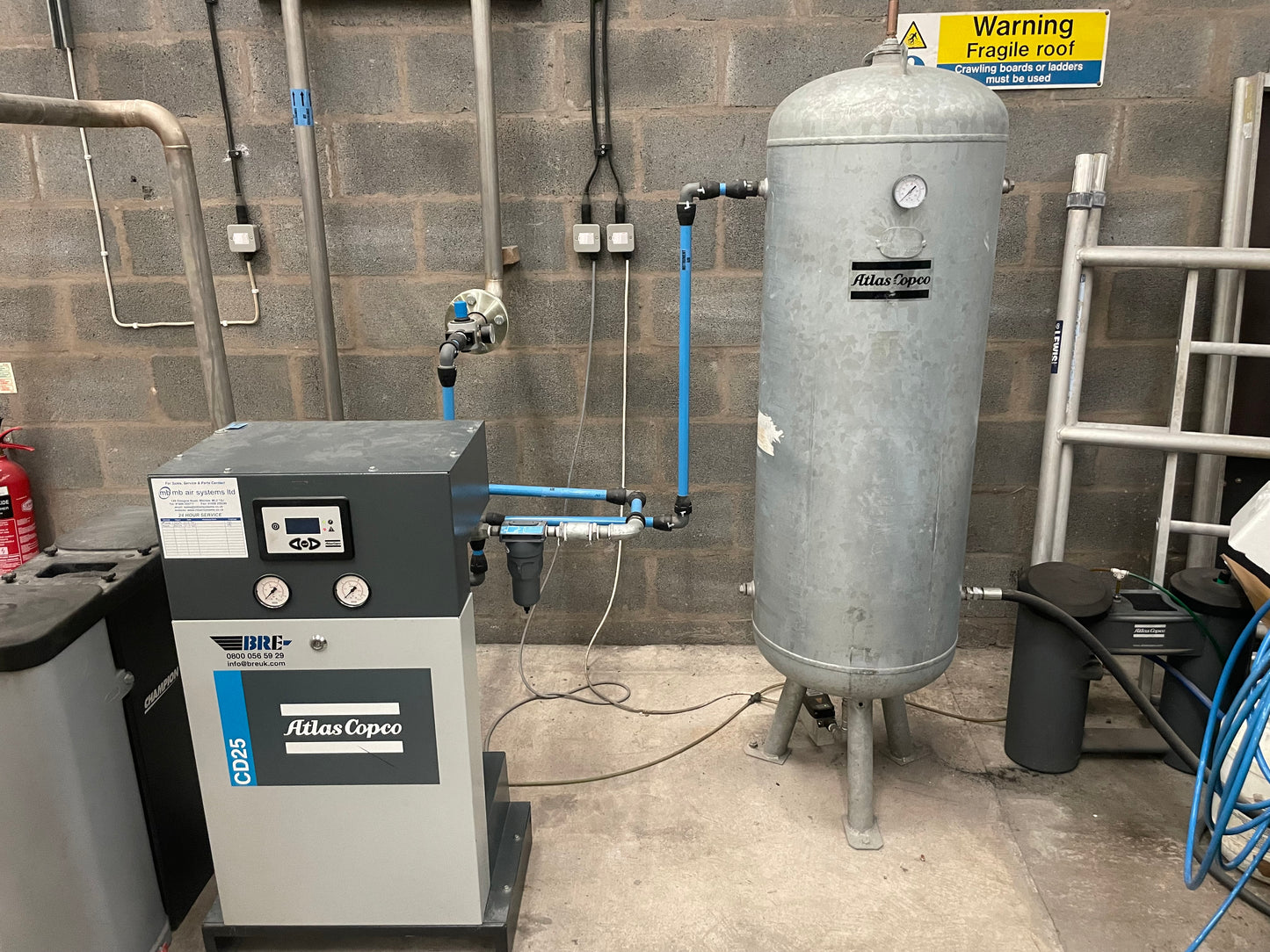 Atlas Copco GA11VSD+FF  Compressor - Atlas Air Receiver - Atlas Air Drier & More