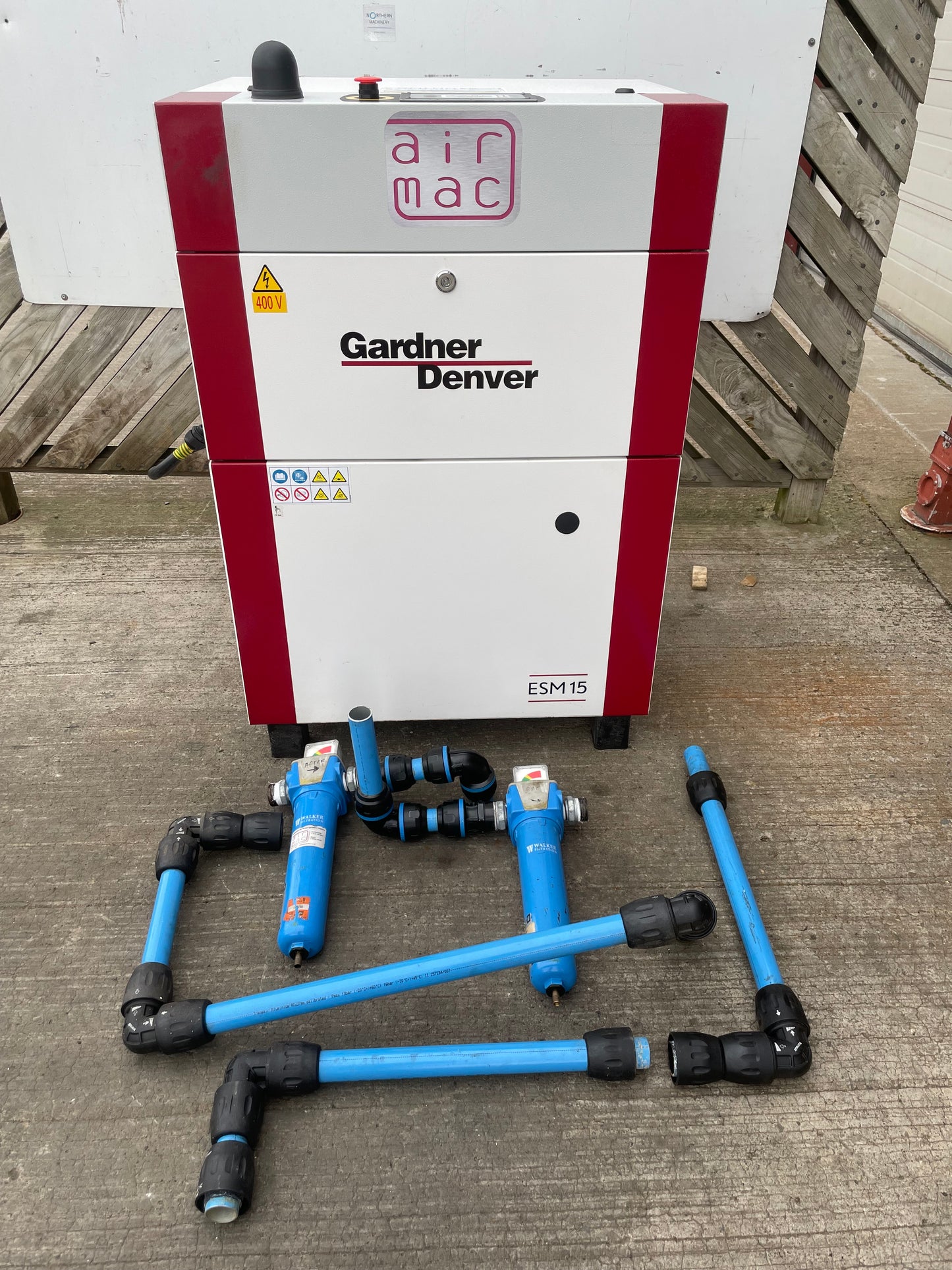 Gardner Denver ESM 15 Air Compressor  6455 Load Hours 15KW -