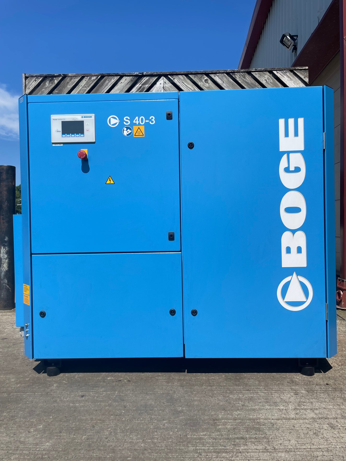 BOGE S 40 -3 SCREW COMPRESSOR 5825 HOURS - 8 BAR - 188CFM - GRIT BLASTING