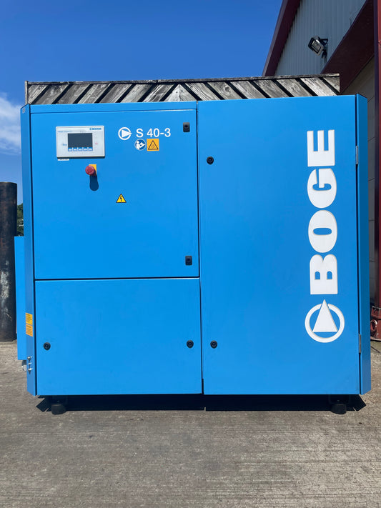 BOGE S 40 -3 SCREW COMPRESSOR 5825 HOURS - 8 BAR - 188CFM - GRIT BLASTING