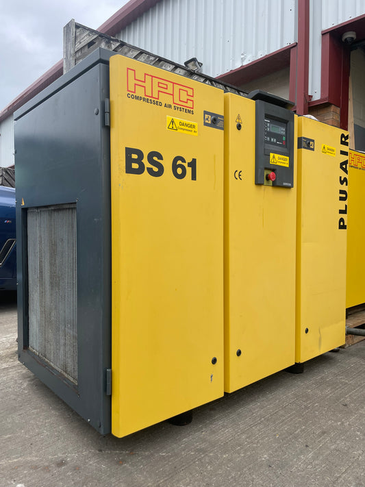 HPC Kaeser BS 61 Screw Compressor - 37 KW - 230 CFM & HPC TD 61 Air Drier -